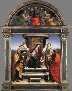 RAFFAELLO Sanzio Madonna and Child Enthroned with Saints oil painting on canvas